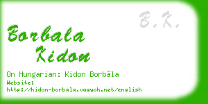 borbala kidon business card